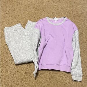 Athletic Works Kids Purple and Gray Jogger Set